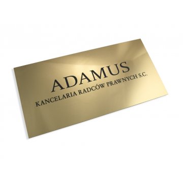 SZYLD KANCELARIA RADCÓW PRAWNYCH - złoty - SZ034 - wym. 40x20cm