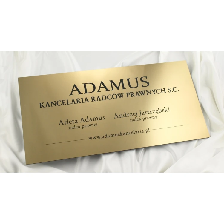 SZYLD KANCELARIA RADCÓW PRAWNYCH - złoty - SZ033 - wym. 60x30cm