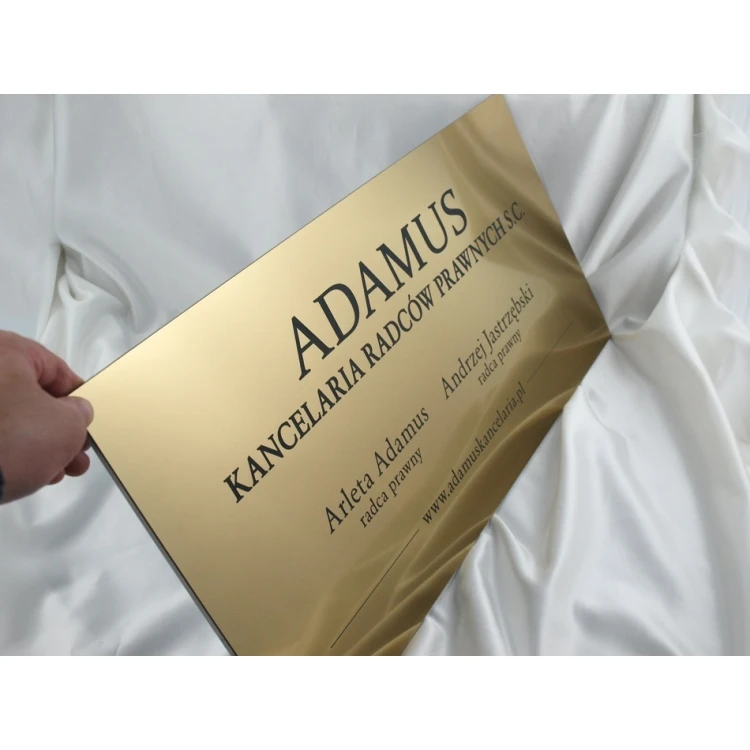 SZYLD KANCELARIA RADCÓW PRAWNYCH - złoty - SZ033 - wym. 60x30cm