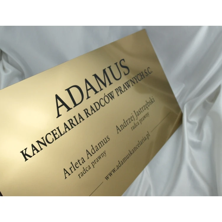SZYLD KANCELARIA RADCÓW PRAWNYCH - złoty - SZ033 - wym. 60x30cm