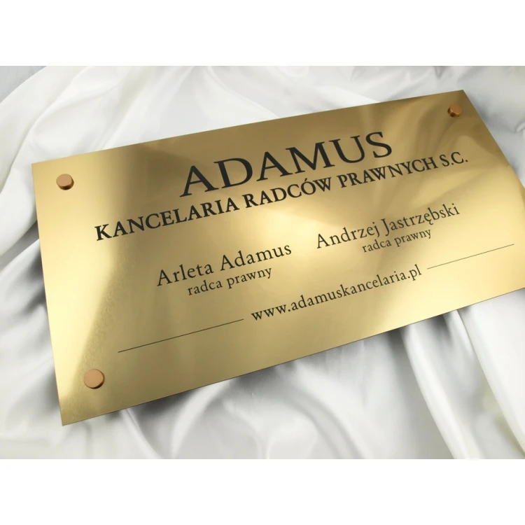 SZYLD KANCELARIA RADCÓW PRAWNYCH - złoty - SZ033 - wym. 60x30cm