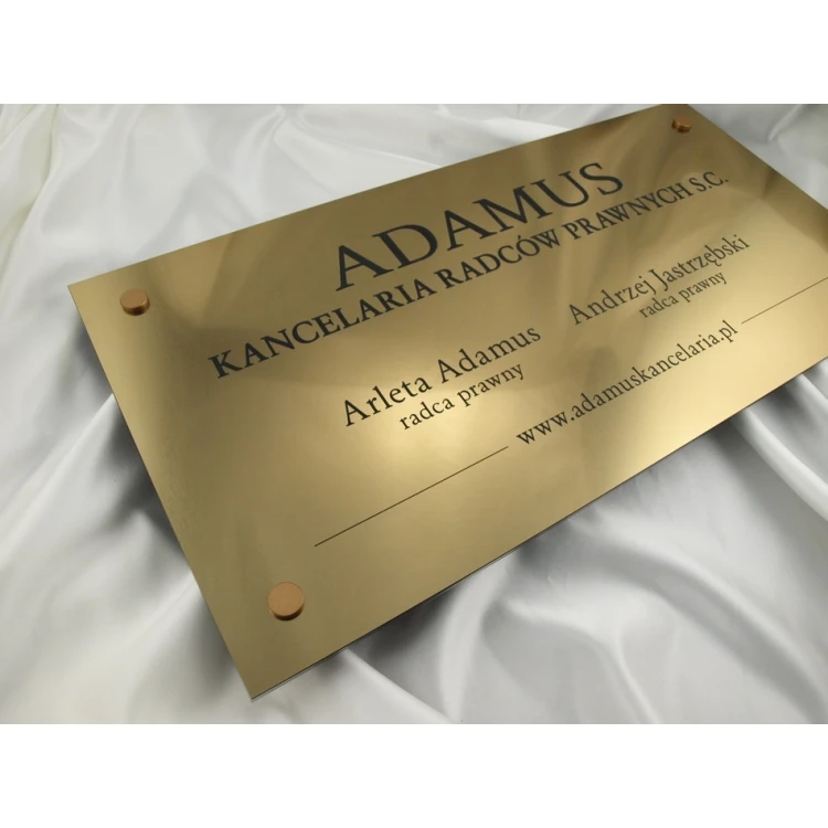 SZYLD KANCELARIA RADCÓW PRAWNYCH - złoty - SZ033 - wym. 60x30cm