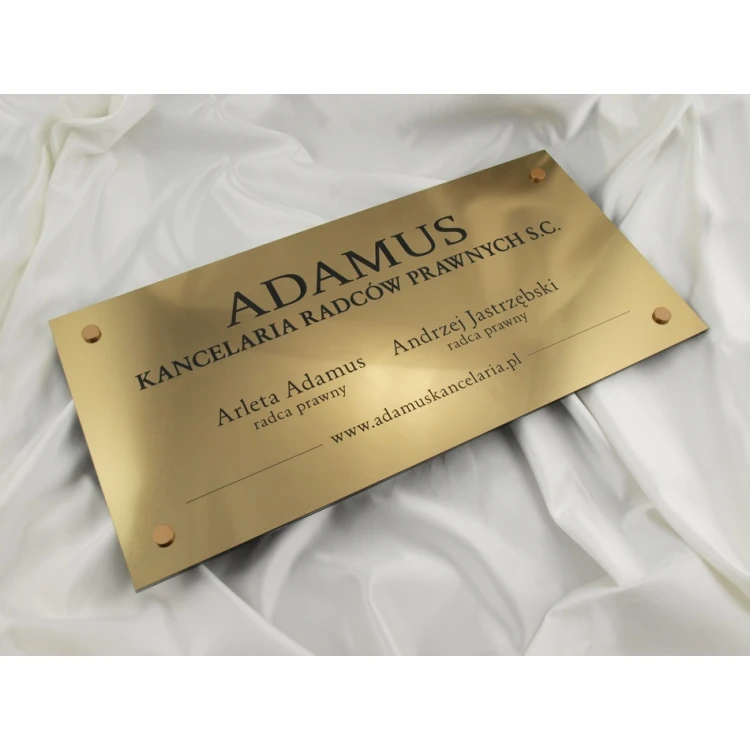 SZYLD KANCELARIA RADCÓW PRAWNYCH - złoty - SZ033 - wym. 60x30cm