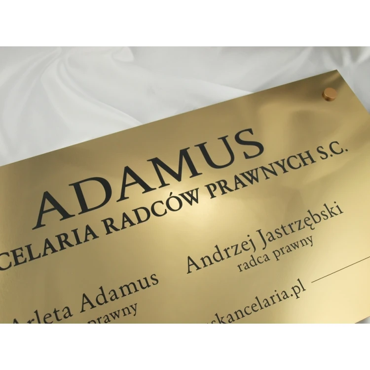SZYLD KANCELARIA RADCÓW PRAWNYCH - złoty - SZ033 - wym. 60x30cm