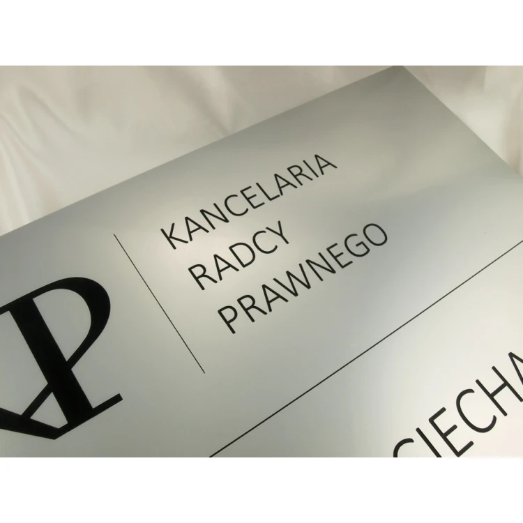 SZYLD KANCELARIA RADCY PRAWNEGO - srebrny - SZ035 -  wym. 500x350mm