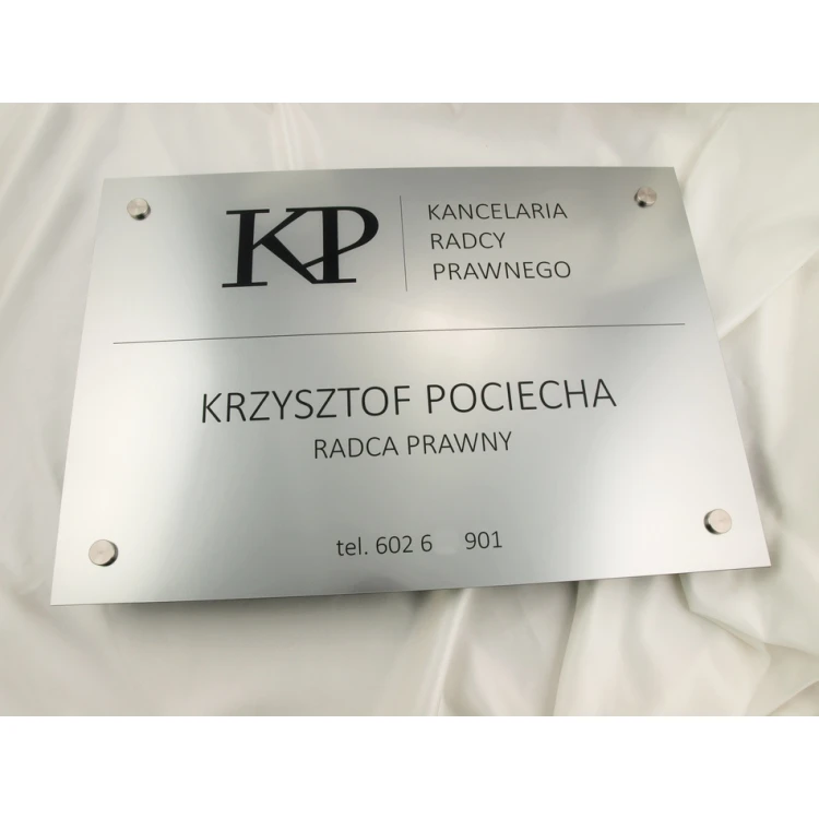 SZYLD KANCELARIA RADCY PRAWNEGO - srebrny - SZ035 -  wym. 500x350mm