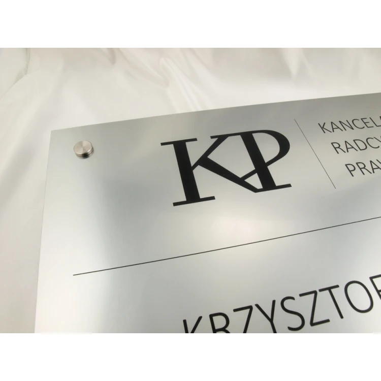 SZYLD KANCELARIA RADCY PRAWNEGO - srebrny - SZ035 -  wym. 500x350mm