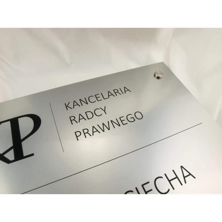 SZYLD KANCELARIA RADCY PRAWNEGO - srebrny - SZ035 -  wym. 500x350mm
