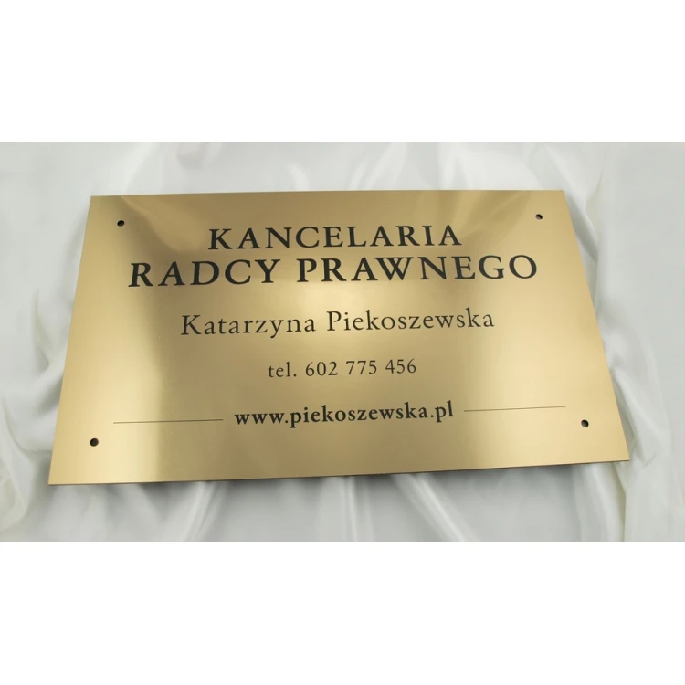 SZYLD KANCELARIA RADCY PRAWNEGO - złoty - SZ042 - wym. 600x350mm