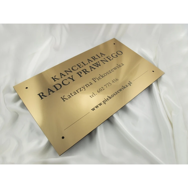 SZYLD KANCELARIA RADCY PRAWNEGO - złoty - SZ042 - wym. 600x350mm