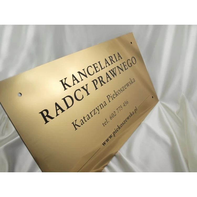 SZYLD KANCELARIA RADCY PRAWNEGO - złoty - SZ042 - wym. 600x350mm