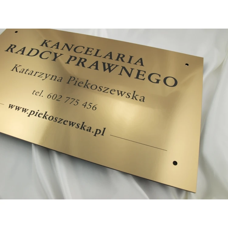 SZYLD KANCELARIA RADCY PRAWNEGO - złoty - SZ042 - wym. 600x350mm