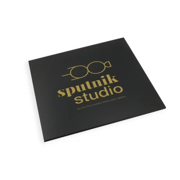 Szyld na drzwi lub ścianę - czarny laminat grawerski mat exterior - SZ097 - wym. 300x300mm