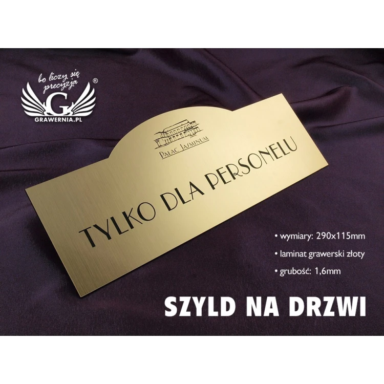 Szyld na drzwi - SZ001 - wym. 290x115mm