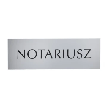 Szyld Notariusz - DIBOND MAT srebrny 3mm - druk UV - wym. 900x300mm - SZUV030