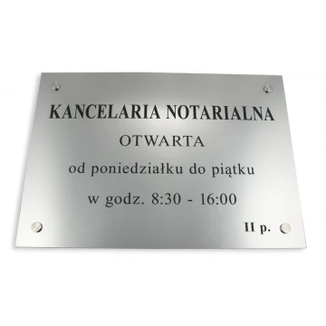 SZYLD NOTARIUSZA - godziny otwarcia - SZ026 - wym. 50x35cm