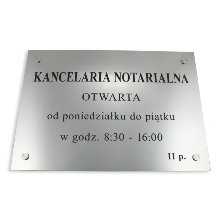 SZYLD NOTARIUSZA - godziny otwarcia - SZ026 - wym. 50x35cm