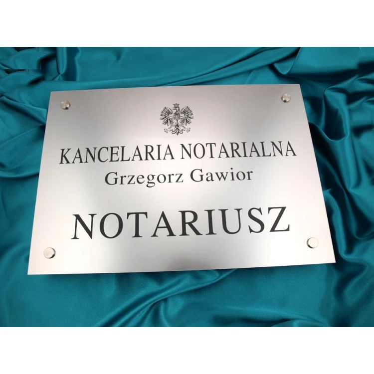 SZYLD NOTARIUSZA - szyld główny - SZ015 - wym. 500x350mm