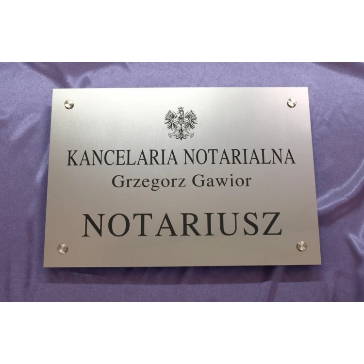 SZYLD NOTARIUSZA - szyld główny - SZ015 - wym. 500x350mm