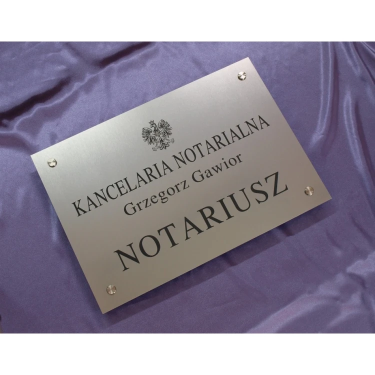 SZYLD NOTARIUSZA - szyld główny - SZ015 - wym. 500x350mm