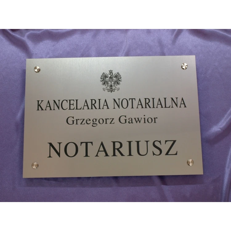 SZYLD NOTARIUSZA - szyld główny - SZ015 - wym. 500x350mm