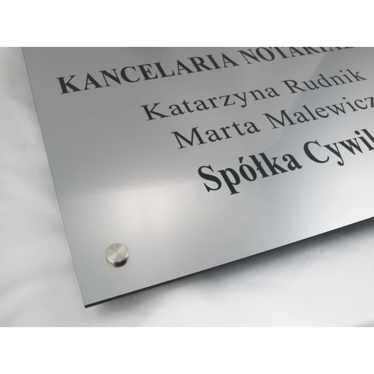 SZYLD NOTARIUSZA - szyld główny dwunazwiskowy dla spółki cywilnej - SZ025 - wym. 50x40cm