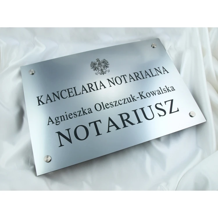 SZYLD NOTARIUSZA - szyld główny - SZ015 - wym. 500x350mm