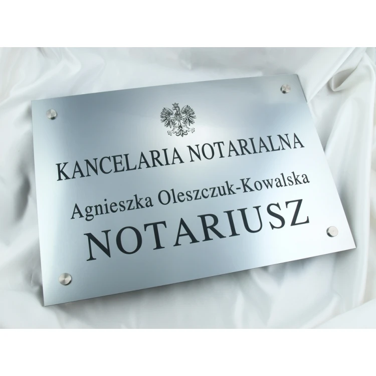 SZYLD NOTARIUSZA - szyld główny - SZ015 - wym. 500x350mm