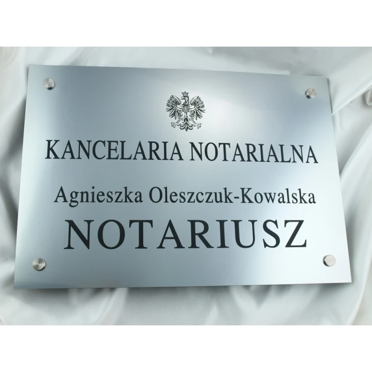 SZYLD NOTARIUSZA - szyld główny - SZ015 - wym. 500x350mm