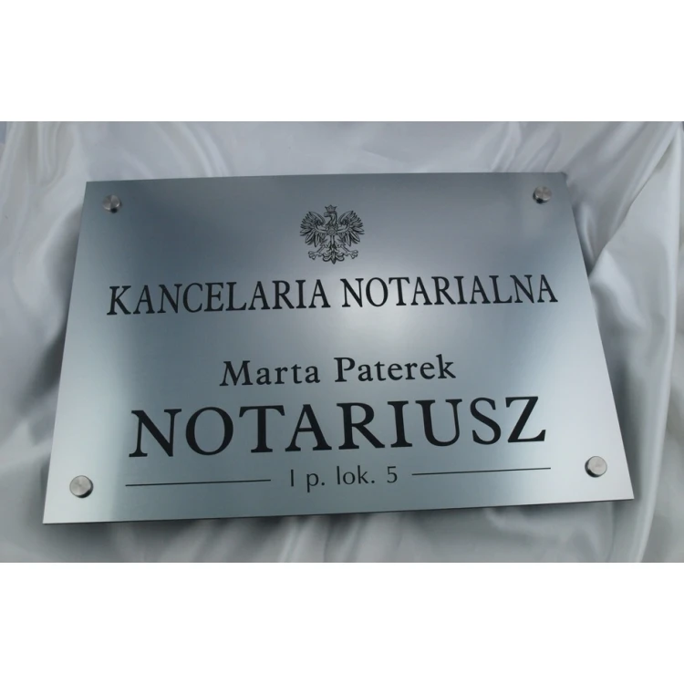 SZYLD NOTARIUSZA - szyld główny - SZ015 - wym. 500x350mm