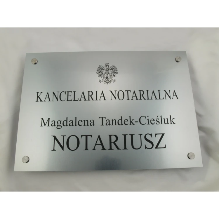 SZYLD NOTARIUSZA - szyld główny - SZ015 - wym. 500x350mm