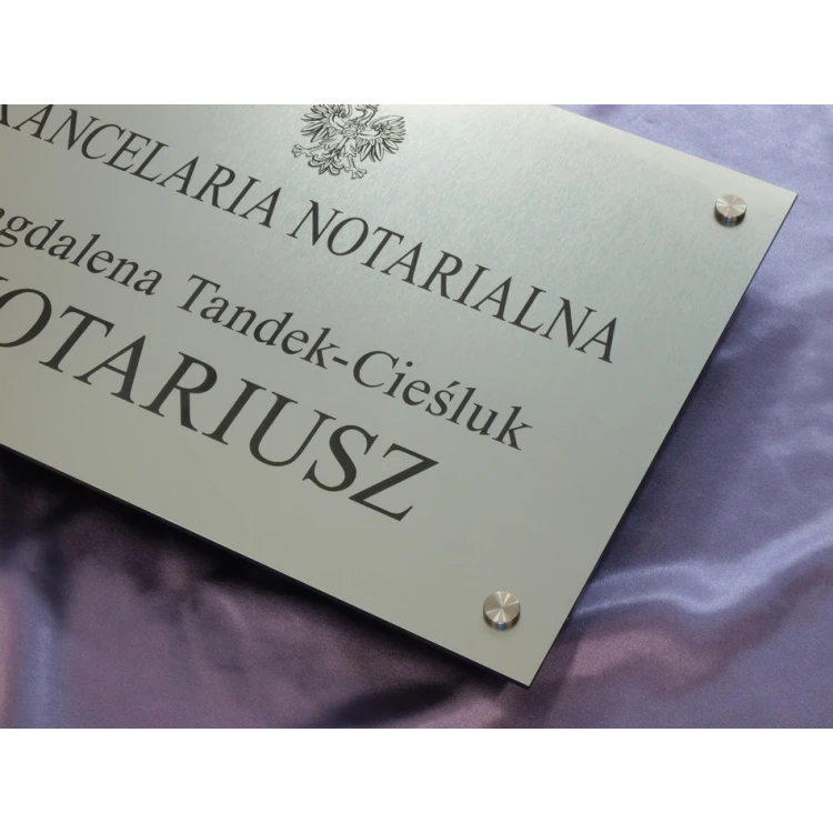 SZYLD NOTARIUSZA - szyld główny - SZ015 - wym. 500x350mm