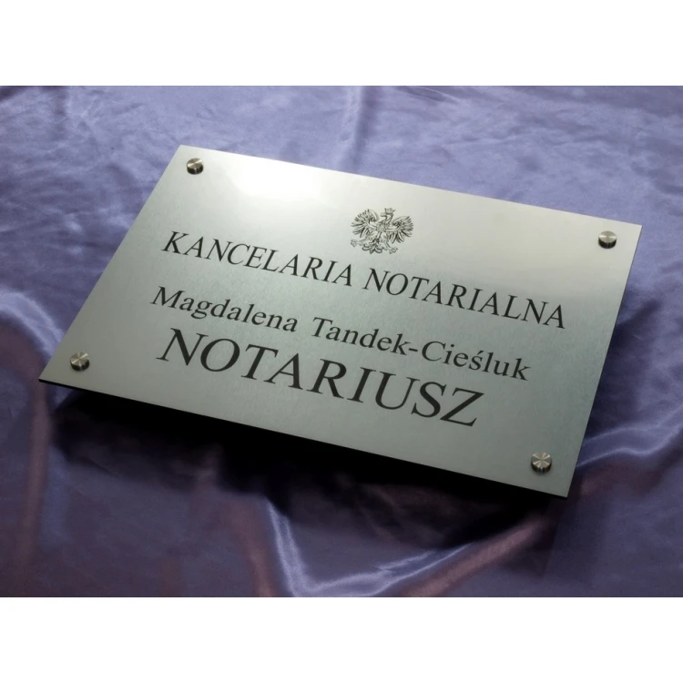 SZYLD NOTARIUSZA - szyld główny - SZ015 - wym. 500x350mm