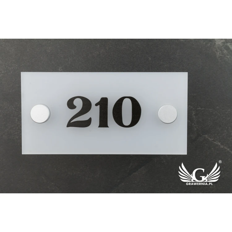 Szyld przydrzwiowy szroniony - numeracja pomieszczeń - wym. 100x50mm - SPD020