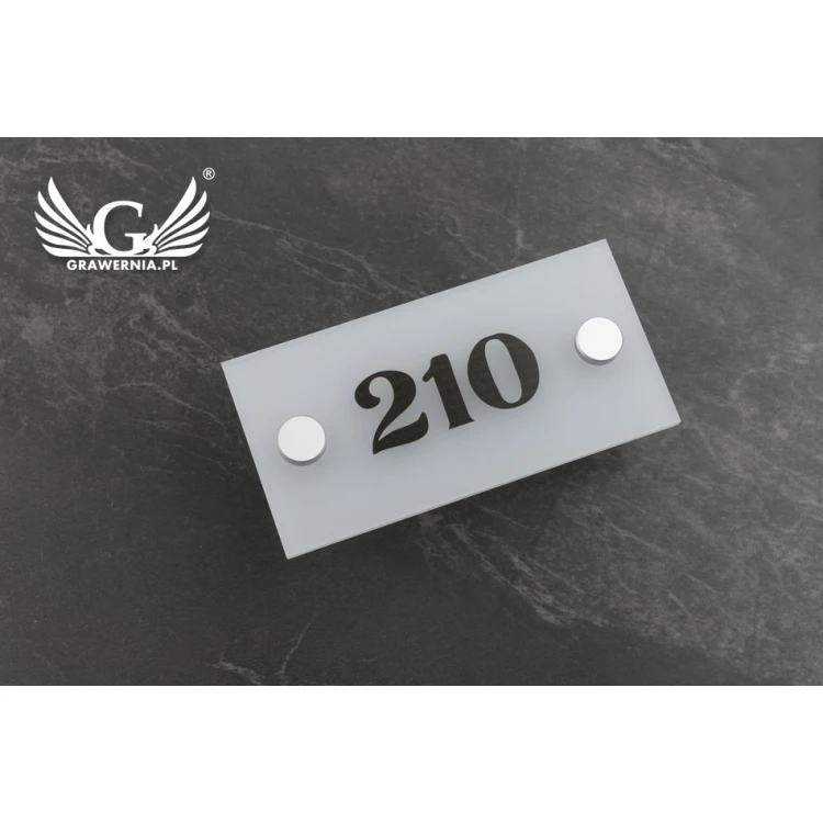 Szyld przydrzwiowy szroniony - numeracja pomieszczeń - wym. 100x50mm - SPD020