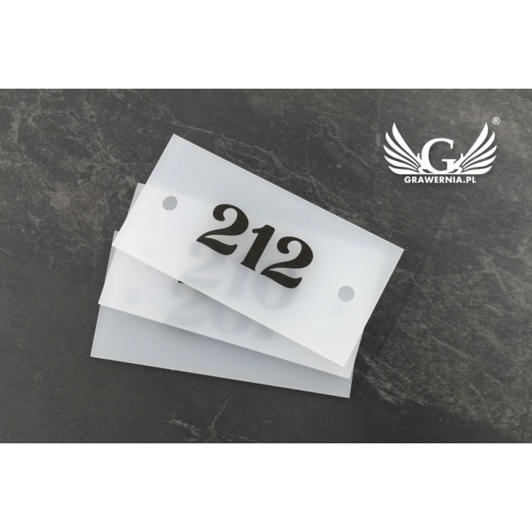Szyld przydrzwiowy szroniony - numeracja pomieszczeń - wym. 100x50mm - SPD020