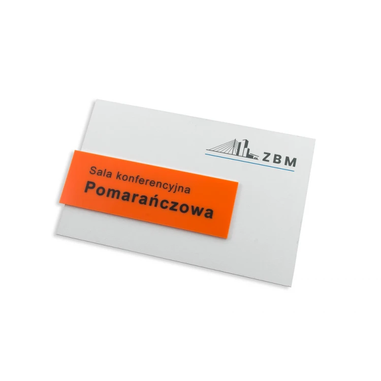 Szyld przydrzwiowy z kolorowym akrylem - wym. 250x160mm - SPD021