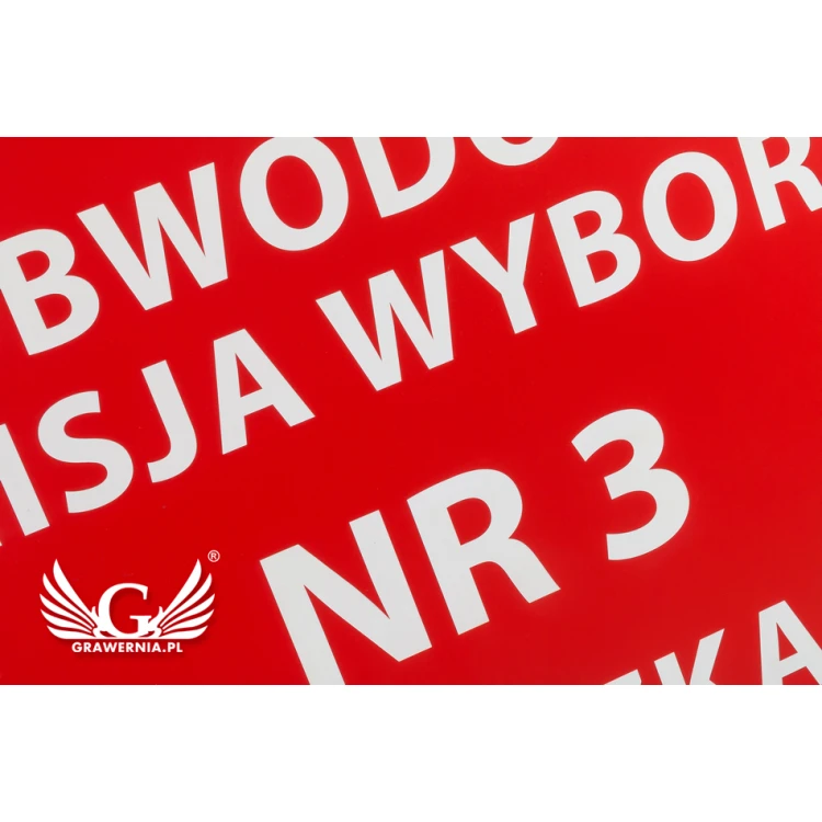 Szyld grawerowany gr. 3mm - wym. 1100x600mm - SZ114