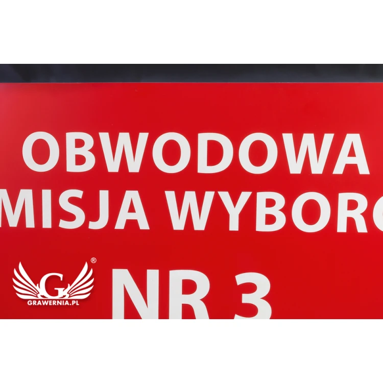 Szyld grawerowany gr. 3mm - wym. 1100x600mm - SZ114
