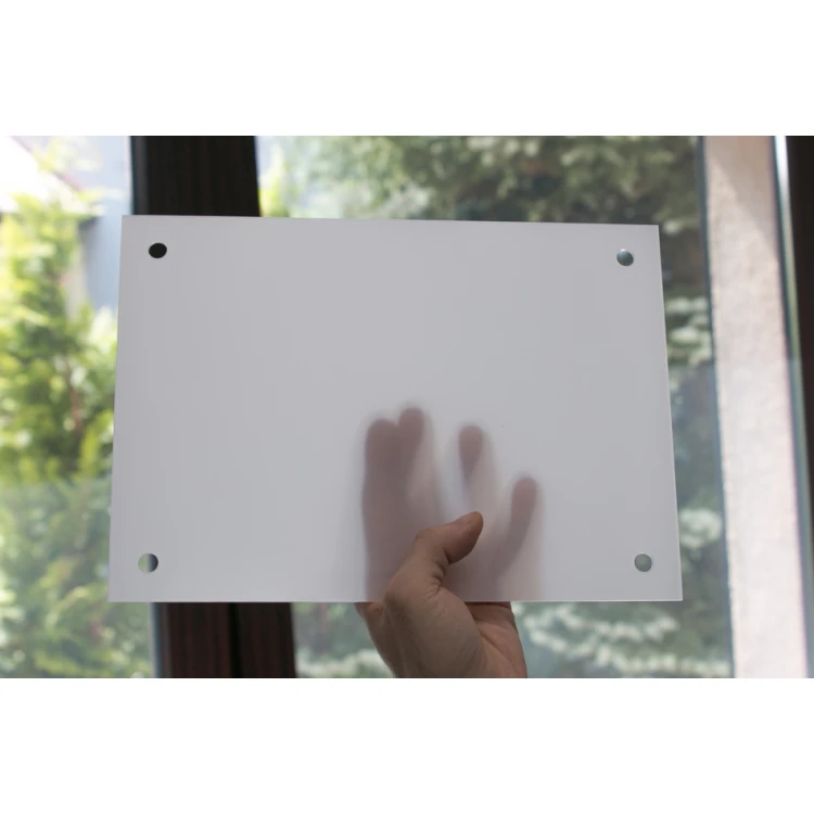 Szyld z pleksi gr. 3mm - druk UV - plexi biała frost półtransparentna - SZ152 - wym. 297x210mm (A4)