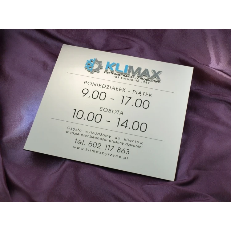 Szyld z wypukłym logo - SZ038 - wym. 275x250mm