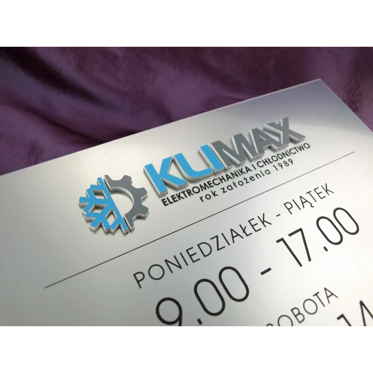 Szyld z wypukłym logo - SZ038 - wym. 275x250mm