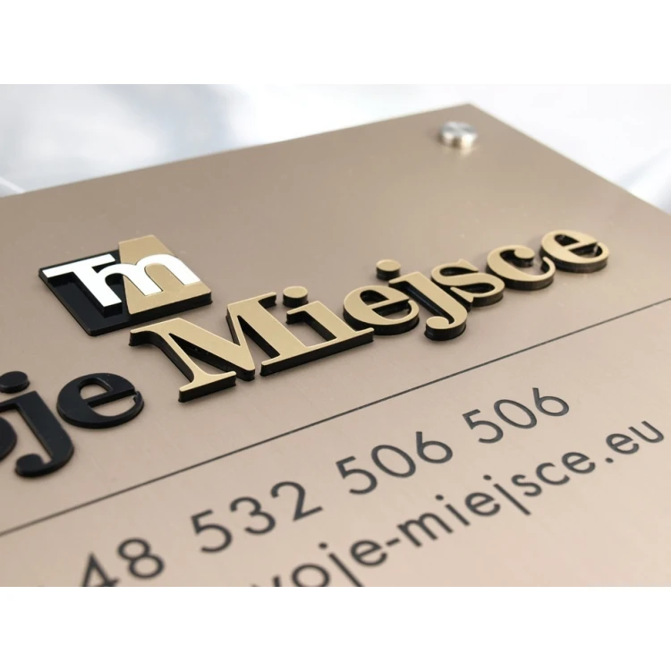 SZYLD Z WYPUKŁYM LOGO TWOJEJ FIRMY - SZ023 - wym. 297x210mm (A4)