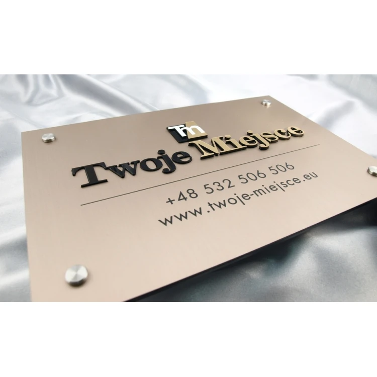 SZYLD Z WYPUKŁYM LOGO TWOJEJ FIRMY - SZ023 - wym. 297x210mm (A4)
