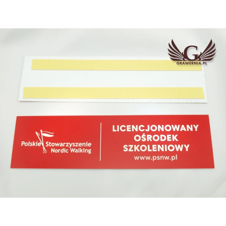 Szyldy czerwone, prostokątne na drzwi - 29x8cm
