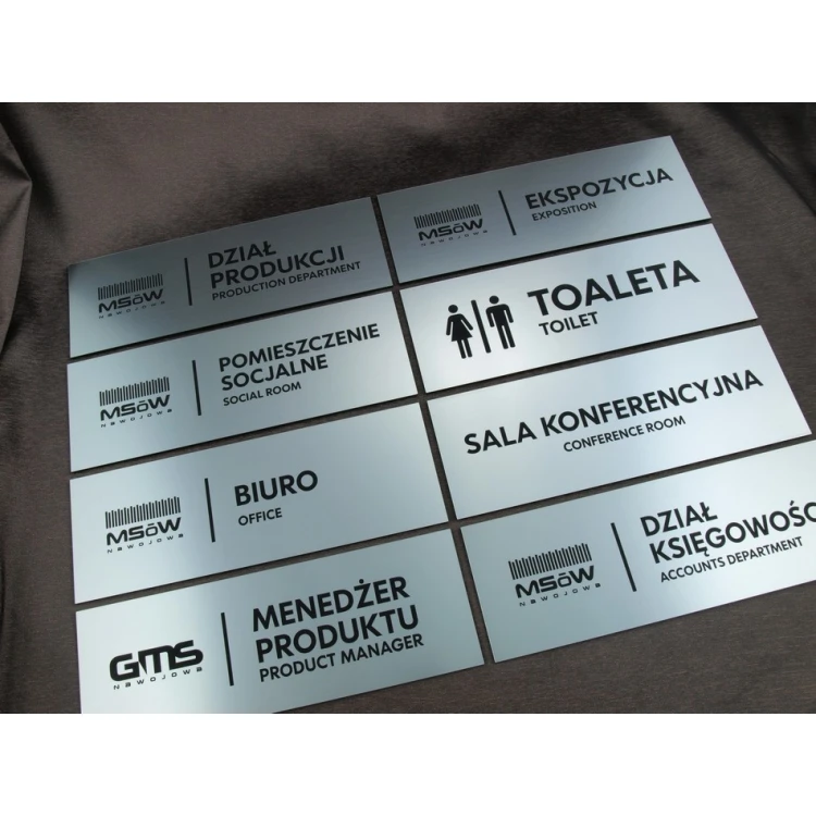 Szyldy dla firmy, biura, hotelu - SZ052 - wym. 230x80mm