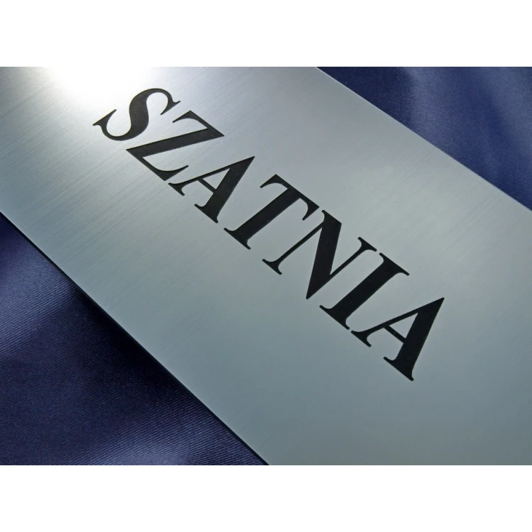 Szyldy dla Twojej Firmy - z nazwami pomieszczeń i logotypem - 29x8cm - rogi prostokątne