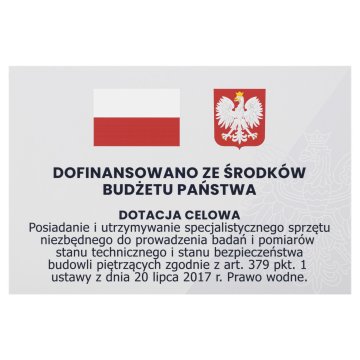 Tablica dofinansowanie ze środków budżetu państwa - PVC spienione - wym. 600x400 mm - TAB664