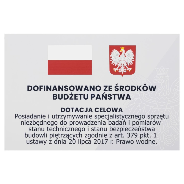 Tablica dofinansowanie ze środków budżetu państwa - PVC spienione - wym. 600x400 mm - TAB664