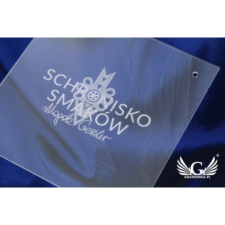 Tablica Firmowa z Twoim logo - plexi grawerowana gr. 5mm - SZ084 - wym. 300x300mm